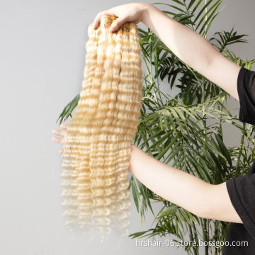 Vendor 613 Blonde Virgin Brazilian Human Hair Bundles With Frontal Cuticle Aligned 613 Hair Extension
